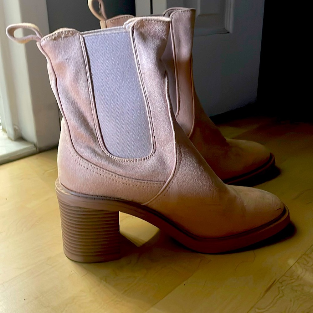 Tan Suede booties